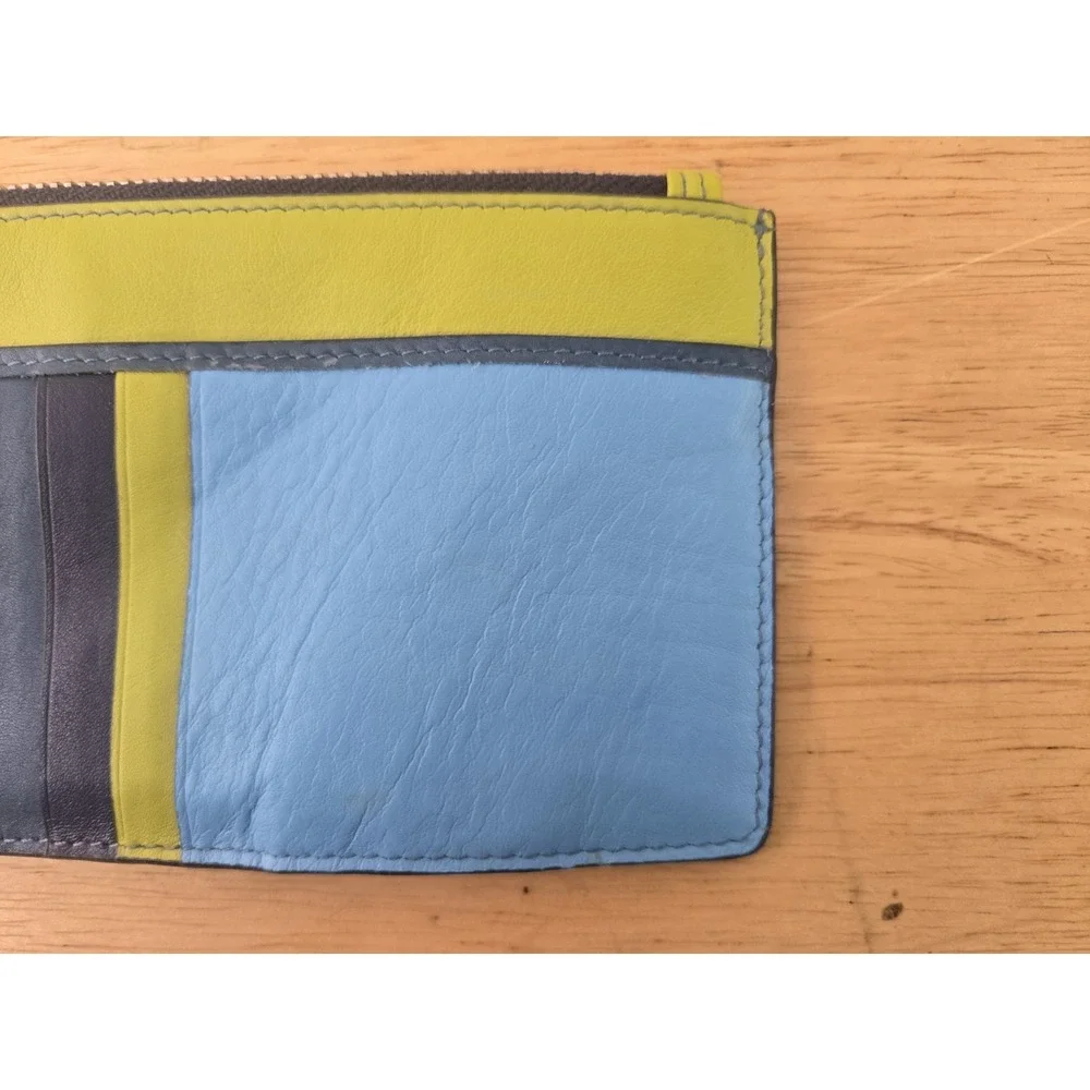 ILI New York‎ Genuine Leather Keychain Zip ID Card Case With RFID